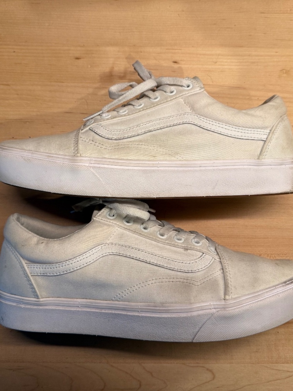 Vans Old Skool ComfyCush All White Monochrome Size 12